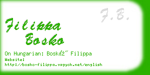 filippa bosko business card